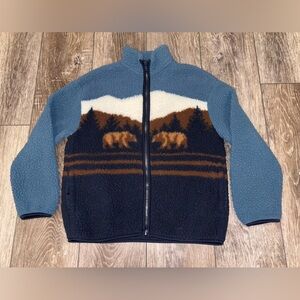 Old Navy Sherpa Zip Up Jacket- Size Large (10-12)